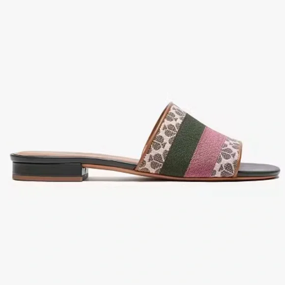KATE SPADE Spade Flower Jacquard Leather Sandals - Picture 2 of 11